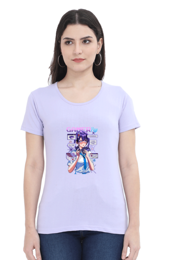 Gamer Pop Aesthetic Anime T-Shirt – Cyberpunk Gaming Girl Oversized
