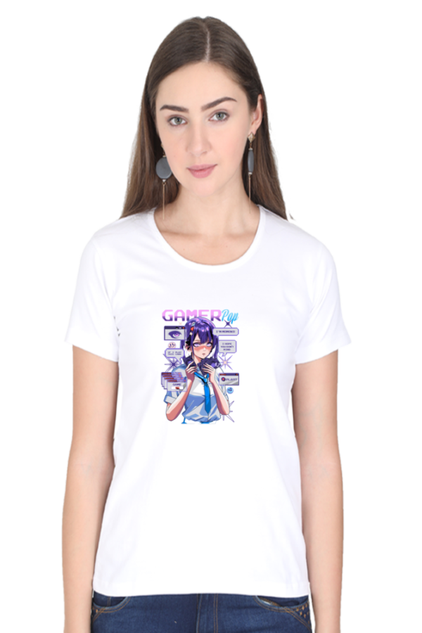 Gamer Pop Aesthetic Anime T-Shirt – Cyberpunk Gaming Girl Oversized - Image 15