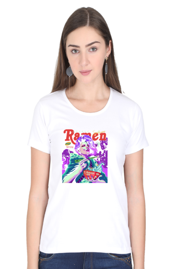 Neon Ramen Streetwear Anime T-Shirt – Cyberpunk Foodie Vibes Oversized - Image 15