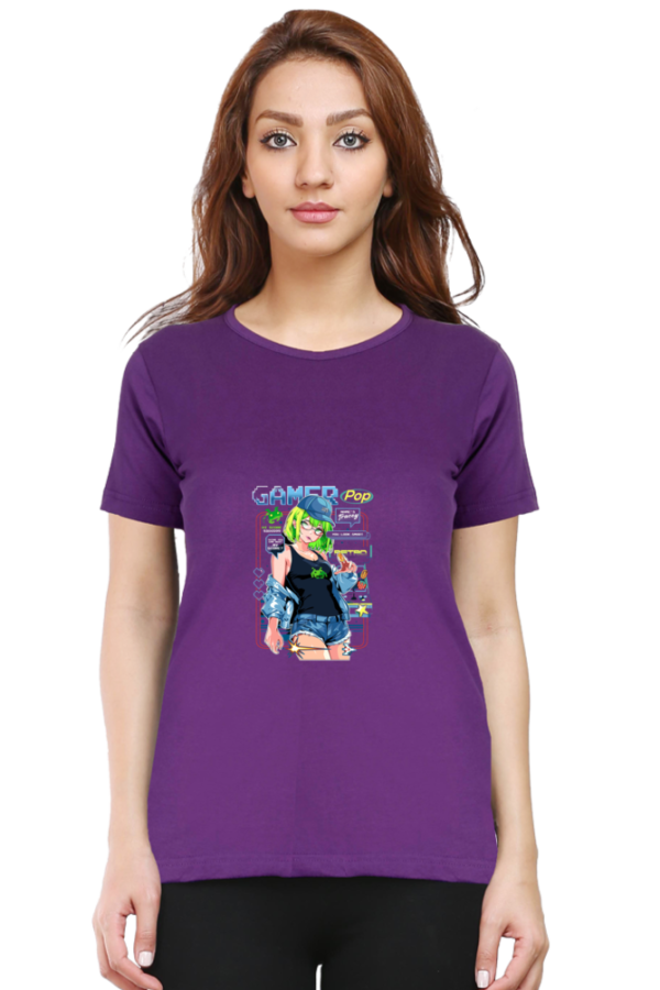 Gamer Pop Neon Vibes Anime T-Shirt – Cool Gamer Girl Aesthetic Oversized - Image 7