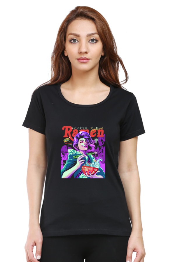 Neon Ramen Streetwear Anime T-Shirt – Cyberpunk Foodie Vibes Oversized - Image 14
