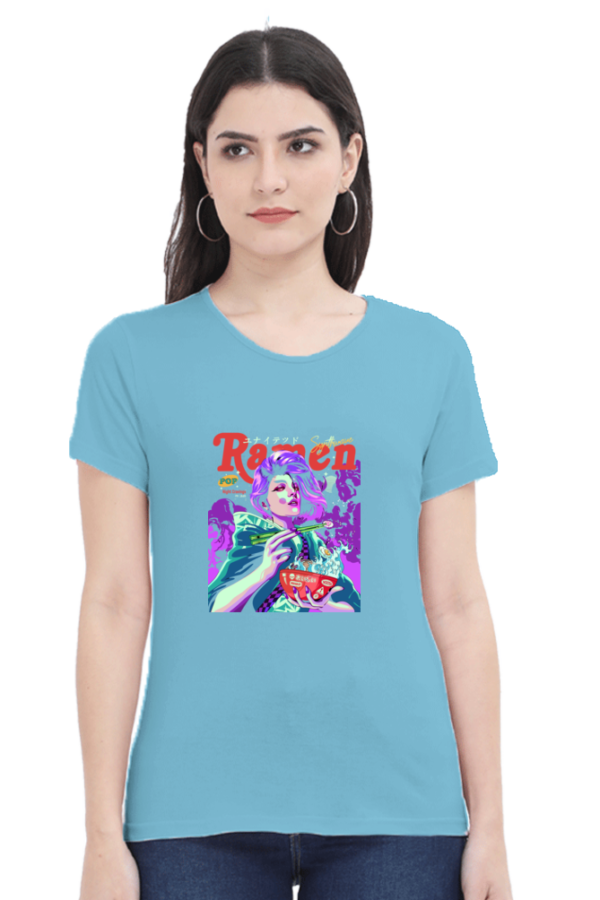 Neon Ramen Streetwear Anime T-Shirt – Cyberpunk Foodie Vibes Oversized - Image 6