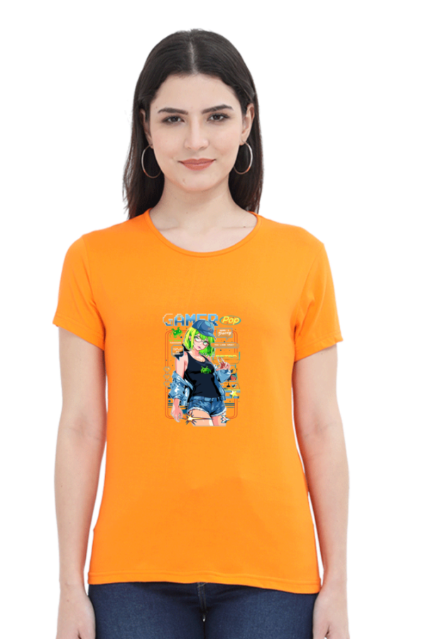 Gamer Pop Neon Vibes Anime T-Shirt – Cool Gamer Girl Aesthetic Oversized - Image 3