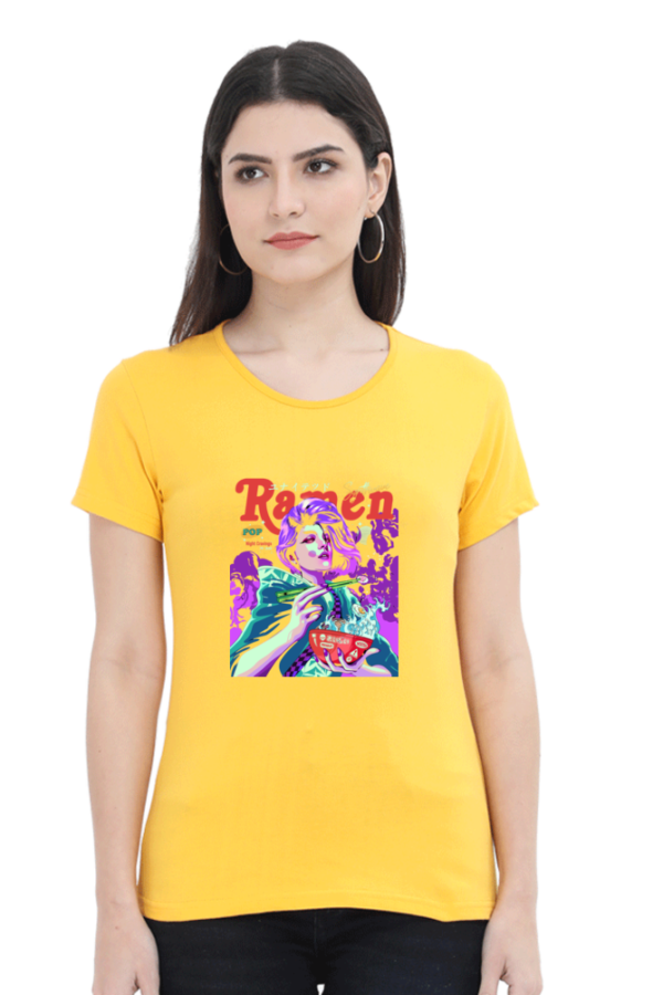 Neon Ramen Streetwear Anime T-Shirt – Cyberpunk Foodie Vibes Oversized - Image 4