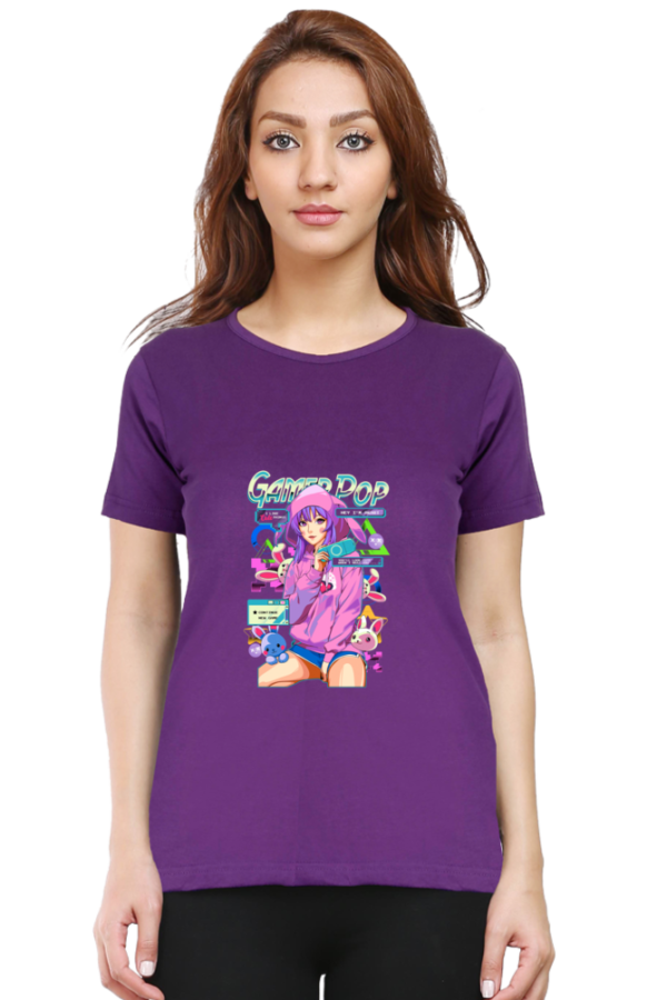 Gamer Pop Anime T-Shirt – Cute Cyber Girl Aesthetic Oversized