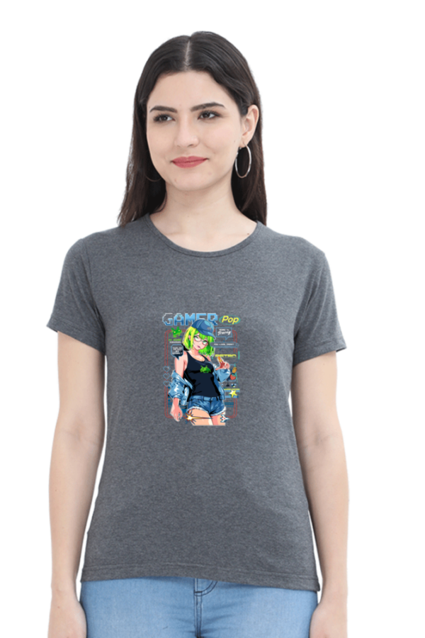 Gamer Pop Neon Vibes Anime T-Shirt – Cool Gamer Girl Aesthetic Oversized - Image 12