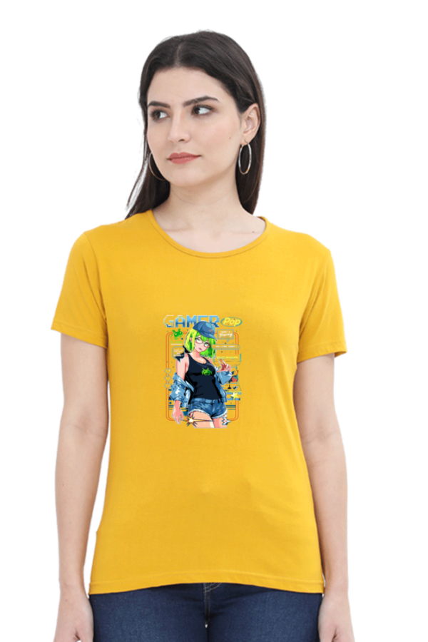 Gamer Pop Neon Vibes Anime T-Shirt – Cool Gamer Girl Aesthetic Oversized