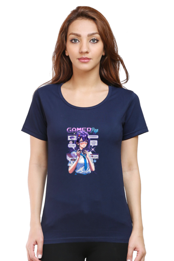 Gamer Pop Aesthetic Anime T-Shirt – Cyberpunk Gaming Girl Oversized - Image 13