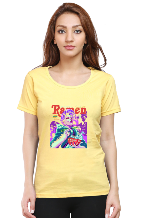 Neon Ramen Streetwear Anime T-Shirt – Cyberpunk Foodie Vibes Oversized - Image 9