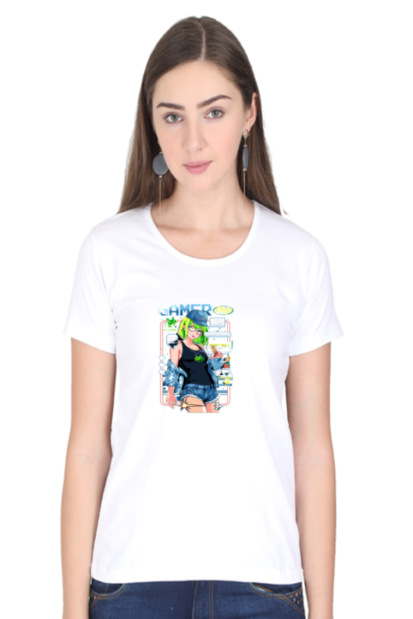 Gamer Pop Neon Vibes Anime T-Shirt – Cool Gamer Girl Aesthetic Oversized - Image 15