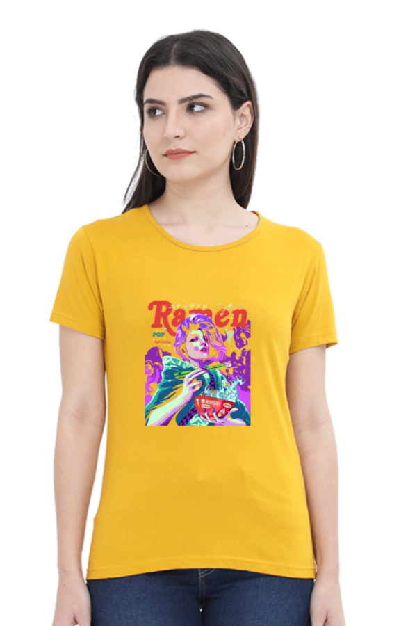 Neon Ramen Streetwear Anime T-Shirt – Cyberpunk Foodie Vibes Oversized - Image 2