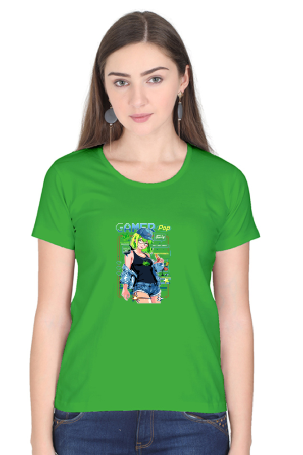 Gamer Pop Neon Vibes Anime T-Shirt – Cool Gamer Girl Aesthetic Oversized - Image 6