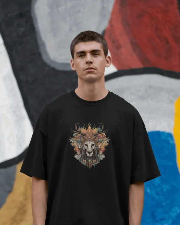 Mystical Lion Spirit Graphic T-Shirt