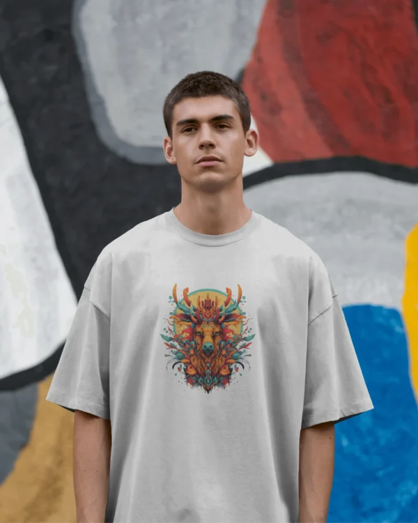 Radiant Stag Spirit Graphic T-Shirt